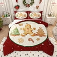 thumbnail image 1 of Homewish Xmas Tree Cookie Bedding Comforter Set,Merry Christmas Twin Comforter Sets,Kawaii Gingerbread Man Bedding Set For Kids,Breathable Home Decor Reversible,2-Piece, 1 of 8