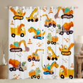 thumbnail image 1 of Homewish Yellow Car Truck Black Out Curtains for Kids, Cartoon Vehicle Curtains Pack of 2 (42x63 Each), Funny Dinosaur Car Bedroom Curtains, Black Out Curtains Room Decor, 1 of 6