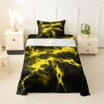 thumbnail image 1 of Homewish Yellow Glowing Lightning Twin Sheets,Modern Geometric Bedding,3pcs,1 Fitted Sheet and 1 Pillowcase, 1 of 6