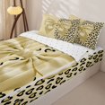 thumbnail image 1 of Homewish Yellow Princess Bow Zipper Full Size Comforter Sets with Fitted Sheet and 2 Pillowcases for Kids, Love Heart Polkadots Zipper Bedding Set, Reversible, 4 Pieces, 1 of 6
