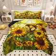 thumbnail image 1 of Homewish Yellow Rustic Sunflower Bedding Comforter Set,Country Floral Plant Twin Comforter Sets,Yellow Green Bedding Set For Girl,Luxury Bedroom Decor Reversible,2-Piece, 1 of 8