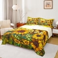 thumbnail image 1 of Homewish Yellow Rustic Sunflower Full Size Sheets,Country Floral Plant Bed Sheets,Yellow Green Sheet Sets For Girl,Luxury Bedroom Decor,4 Pieces, 1 of 7