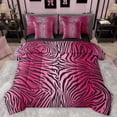 thumbnail image 1 of Homewish Zebra Print 7-Piece Twin Bedding Sets,Safari Animal Bedding Comforter Set,Pink Black Ombre Sheet Sets For Girl Boys,Super Cozy Room Decor Reversible, 1 of 8