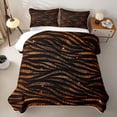 thumbnail image 1 of Homewish Zebra Print Bed Spread Queen, Black Brown Queen Coverlet Set, Animal Theme Decor, 3pcs 1 Quilt and 2 Pillowcases, 1 of 7