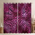 thumbnail image 1 of Homewish Zebra Print Blackout Curtains Set of 2 (52x84 Each),Safari Animal Window Curtains,Black Pink Ombre Curtains and Drapes For Girl Boys,Super Cozy Room Decor, 1 of 6