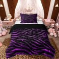 thumbnail image 1 of Homewish Zebra Print Twin Comforter Sets, Black Purple Bedding Set, Animal Theme Decor, Black Reversible, 2-Piece 1 Comforter and 1 Pillowcase, 1 of 6