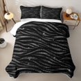 thumbnail image 1 of Homewish Zebra Print Twin Quilt Set, Black Gray Twin Coverlet Set, Animal Theme Decor, 2pcs 1 Bedspread and 1 Pillowcase, 1 of 7