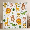 thumbnail image 1 of Homewish Zoo Animal Giraffe Blackout Curtains Set of 2 (52x84 Each),Cute Lions Elephant Window Curtains,White Orange Green Curtains and Drapes For Girsl Boys,Super Cozy Room Decor, 1 of 6