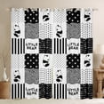 thumbnail image 1 of Homewish Zoo Panda Blackout Curtains Set of 2 (52x84 Each),Modern Geometric Stripe Window Curtains,Plaid Triangle Lines Curtains and Drapes For Kids,Luxury Bedroom Decor, 1 of 6
