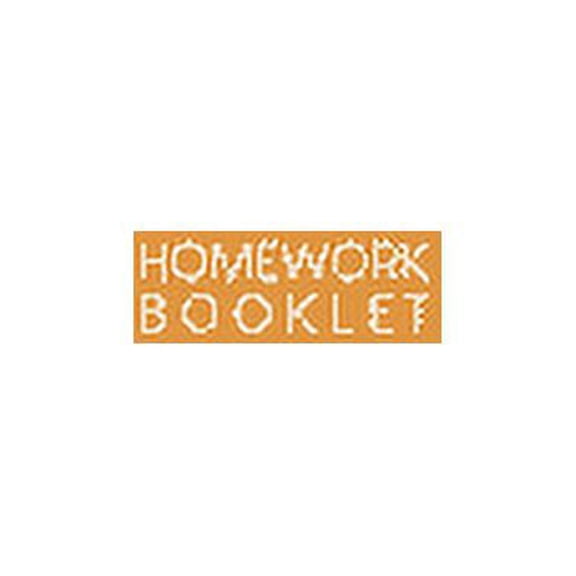 Homework Booklet: Booklet for children + pupils + students - Design: Mustard yellow (Paperback)