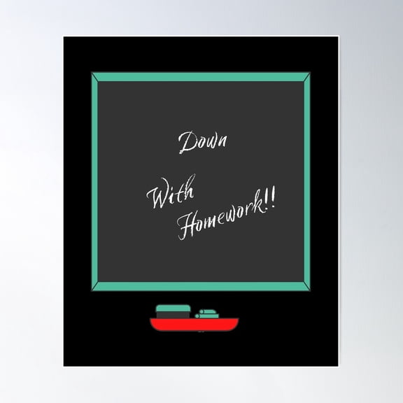 Homework By Simple Poster Wall Art, Modern Wall Decor For Living Room Bedroom, 8x12 UNFRAMED
