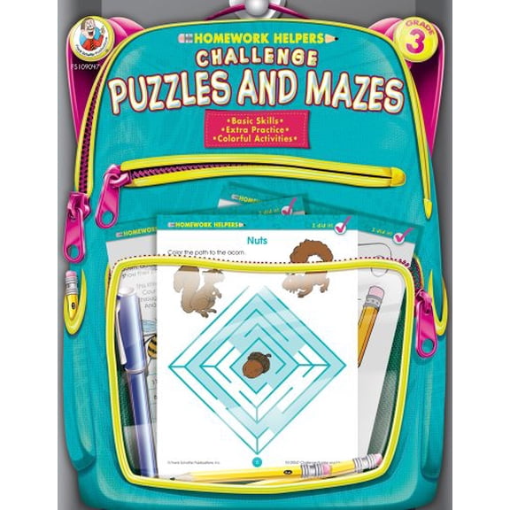 Pre-Owned Challenge Puzzles and Mazes, Grade 3 (Paperback) 0768207185 9780768207187