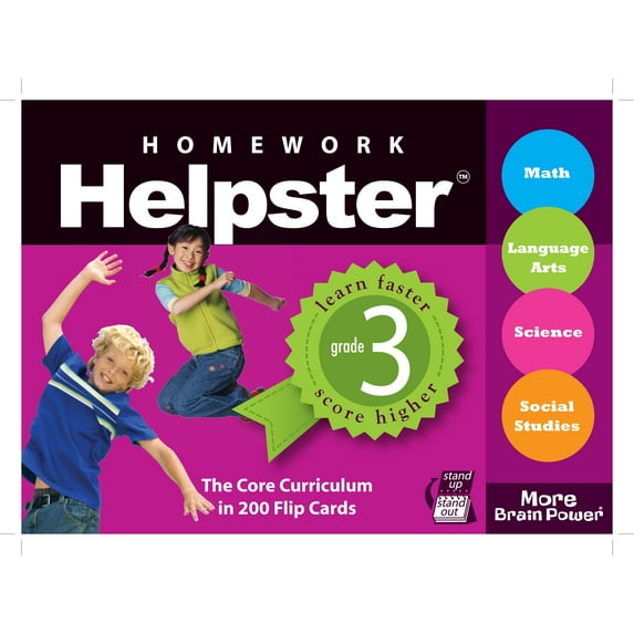 Homework Helpster (Play Bac): Homework Helpster, Grade 3 : The Core Curriculum in 200 Flip Cards (Hardcover)