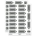 thumbnail image 1 of Homework Pencil School Teacher Sticker Set - White - Gloss Finish - 2.00" Large, 1 of 7