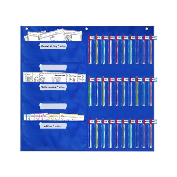 Homework Pocket Chart for Preschool Kindergarten School