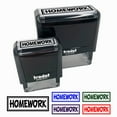 thumbnail image 1 of Homework School Teacher with Border Self-Inking Rubber Stamp Ink Stamper for Business Office - Brown Ink - Small 1-1/2 Inch, 1 of 7