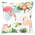 thumbnail image 1 of Homey Cozy 20" Square Flamingo Fabric Outdoor Pillow in Multi-Color, 1 of 6