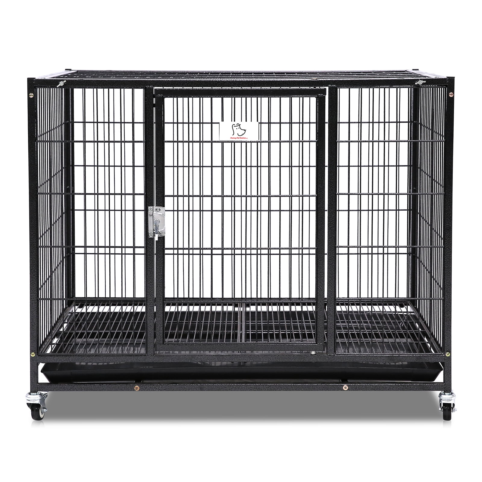 36 Inch Dog Crate, Heavy Duty Dog Kennel With Lockable