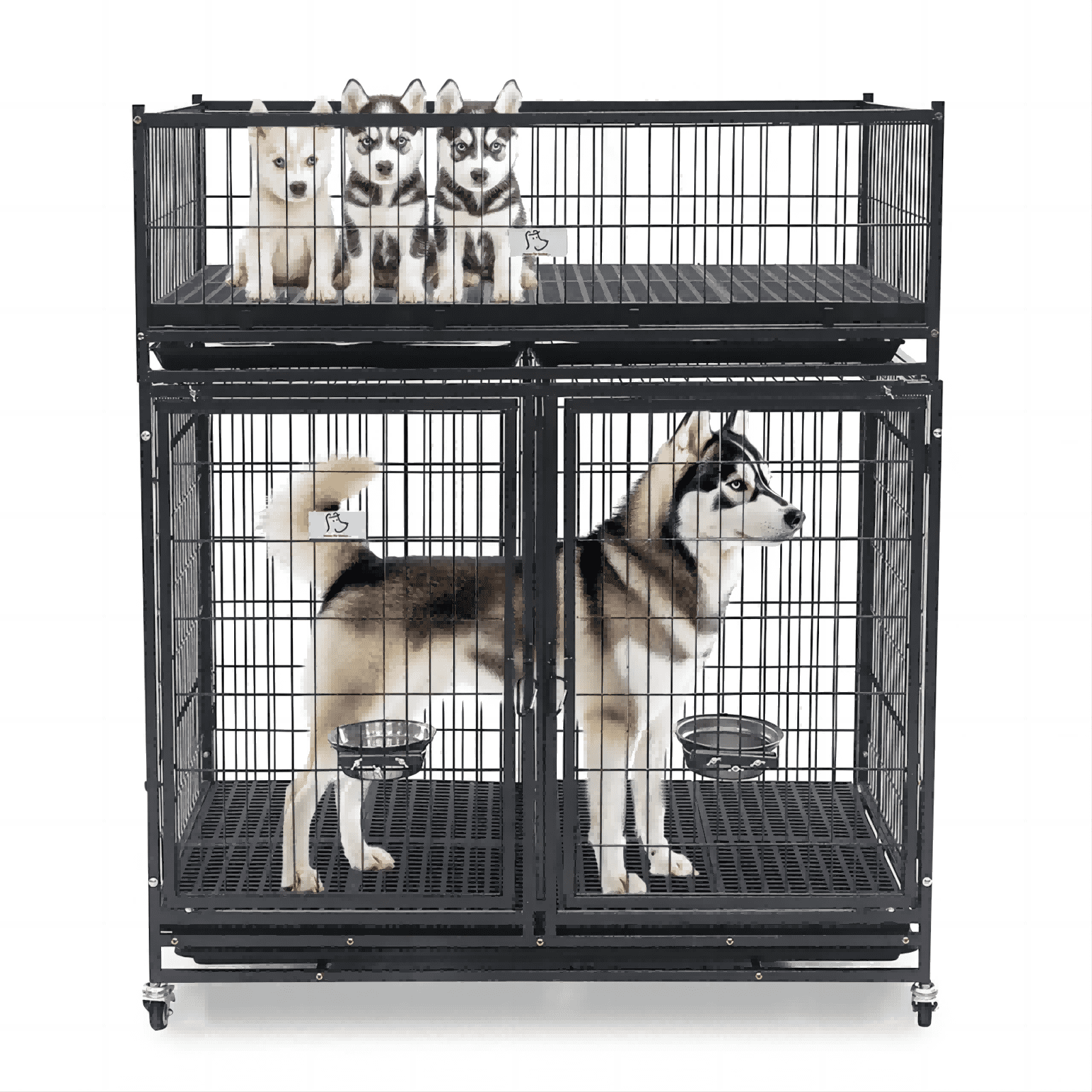 Curated visual reference: Gallery Detail: Homey Pet 43 Inch Metal Wire Dog Whelping Box For
