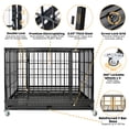 thumbnail image 1 of Homey Pet 47 Inch Stackable Heavy Duty Dog Crate, Indestructible Escape Proof Cage for High Anxiety Large Dogs, XL Dog Kennel Indoor with Auto Locks,No-Noise Grid,Dual Trays,360° Wheels,Top Acces, 1 of 10