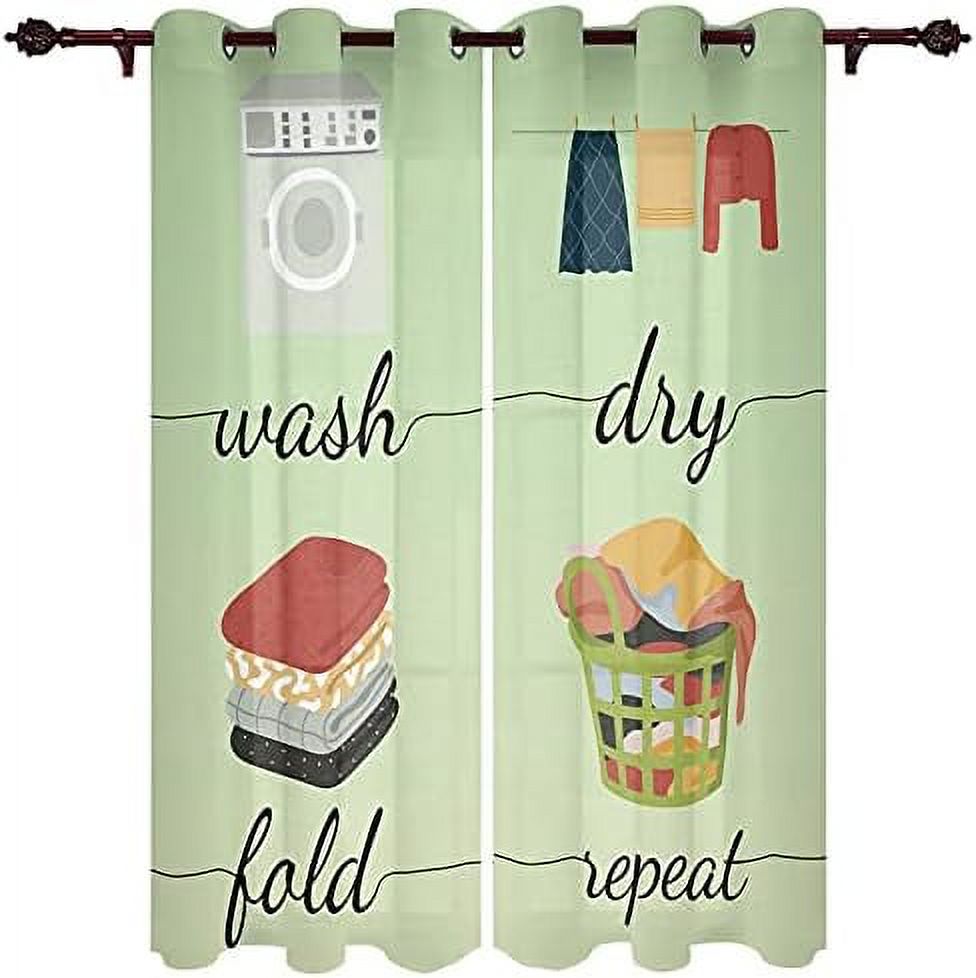Homey Room Simple Drawn Dry Wash Fold Repeat Window Curtain with