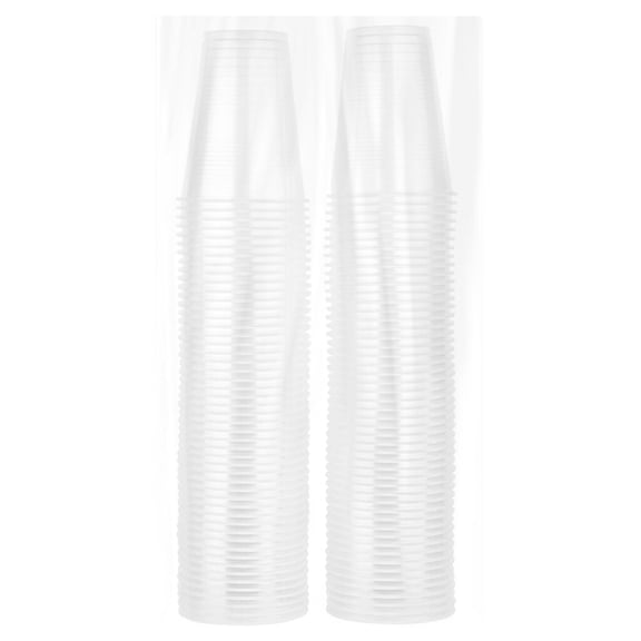 HomeyGear 100 Pack 7 oz Clear Plastic Cups 7 Ounce Disposable Cold Drinking Cups for Party, Picnic, BBQ, Travel, Christmas, Events BPA Free