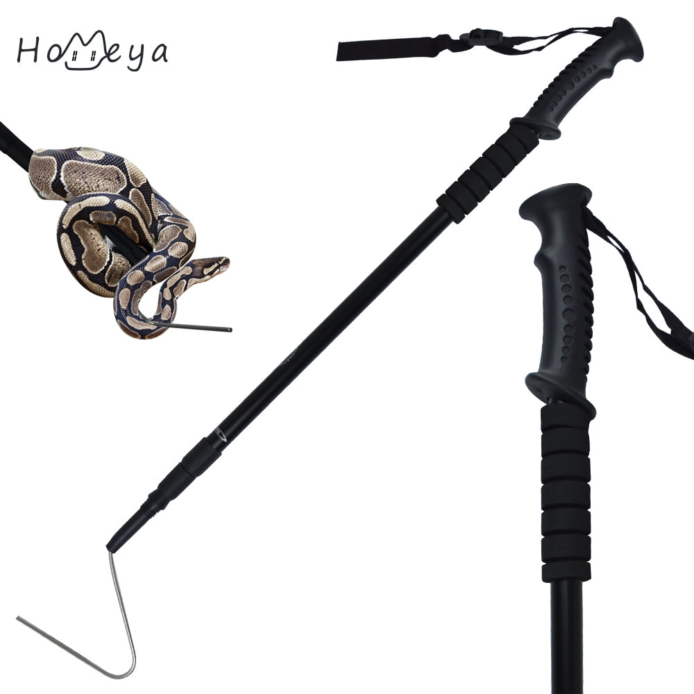 HOMEYA 57" Professional Retractable Snake Hook Reptile Catcher Tongs