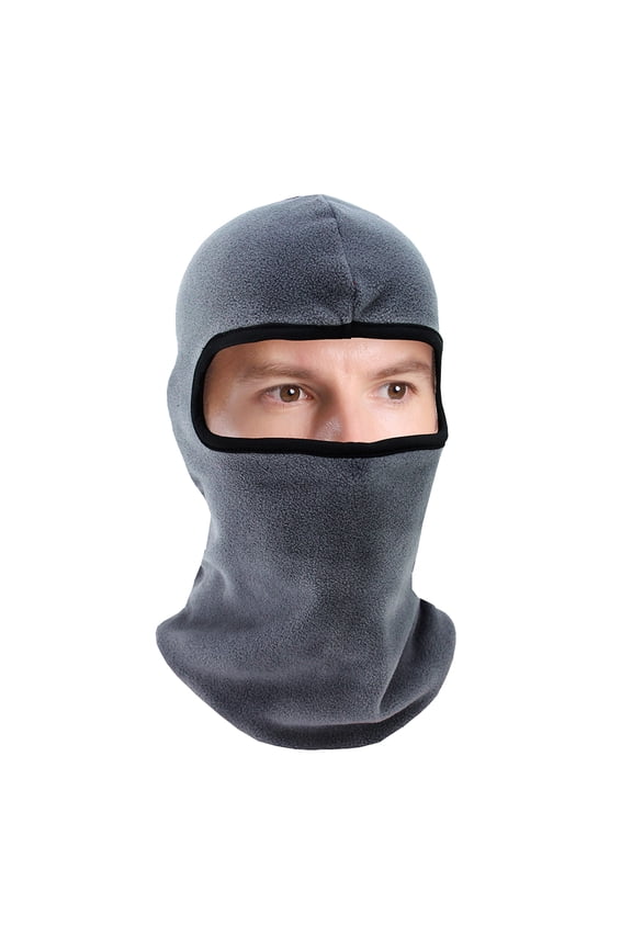 Balaclava Winter Ski Mask - Windproof, Breathable, Thermal Fleece - Head, Face & Neck Protection - Men & Women - Ideal for Skiing, Snowboarding, Riding & Cold Weather Outdoor Activities - Gray