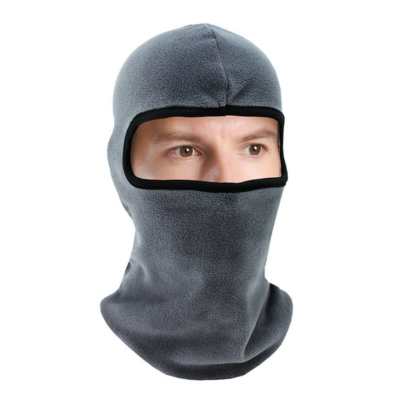 Homeya Balaclava Winter Ski Mask - Windproof, Breathable, Thermal Fleece - Head, Face & Neck Protection - Men & Women - Ideal for Skiing, Snowboarding, Riding & Cold Weather Outdoor Activities - Gray