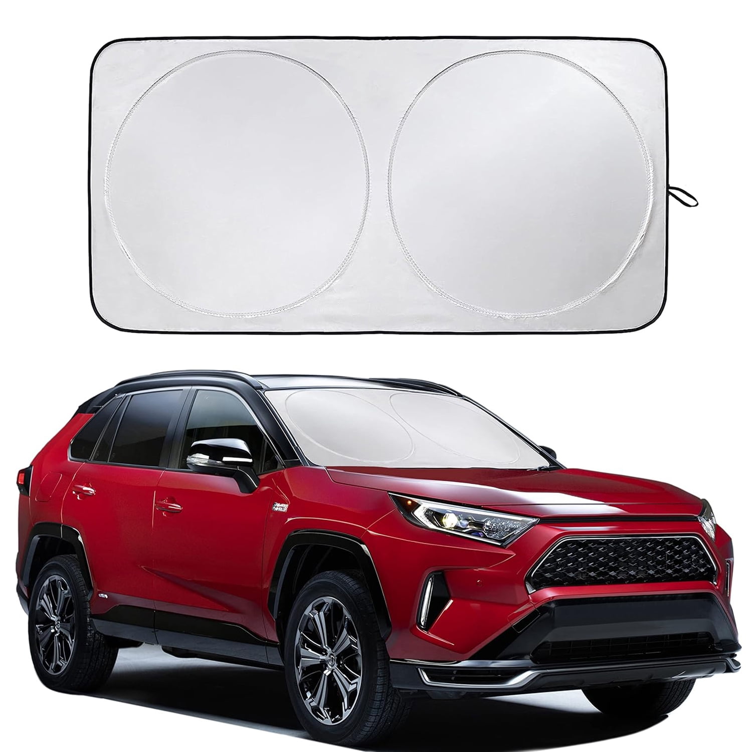 Colapsable Shade Homeya Extra Large Retractable Car Sun Shade, UV Reflector, Foldable ...