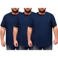 thumbnail image 1 of Homeyce 3PCS Men's Big and Tall Shirts Short Sleeve Ultra Soft Breathable Casual Tee Crew Neck T-Shirts Solid Color Classic Basic Tops Xl-6xl,Dark Blue 2XL, 1 of 8