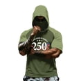 thumbnail image 1 of Homeyce 4th of July Fishing Hoodies for Men with Mask Upf 50+ UV Rash Guard Sun Shirts Summer Outdoor Fishing Short Sleeve Cooling Hoodies,Green S, 1 of 3