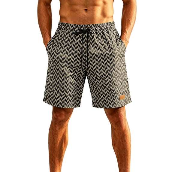 Homeyce 5" Athletic Running Shorts for Men Elastic Waist Quick Dry Shorts Workout Lightweight Sports Gym Basketball Shorts with Side Pockets Drawstring Shorts,Brown 3XL