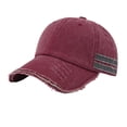 thumbnail image 1 of Homeyce All Season Wear Washed Distressed Baseball Cap Casual Travel Running Sports Dad Hat Men Women,Wine, 1 of 3