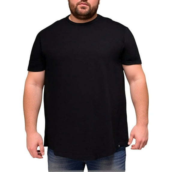 Homeyce Big and Tall T Shirts for Men Short Sleeve Crew Neck Casual Tee Ultra Soft Breathable T-Shirts Solid Color Classic Basic Tops Xl-6xl,Black 2XL