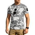 thumbnail image 1 of Homeyce Camo Shirts for Men Short Sleeve Graphic Camo Shirt Summer Lightweight Camouflage T-Shirt Crew Neck Top Pullover,Gray S, 1 of 5