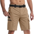 thumbnail image 1 of Homeyce Camouflage Cargo Shorts for Men Multi Pockets Twill Elastic Waistband Shorts Pants Drawstring Ripstop Straight Leg Cargo Short Relaxed Fit Hiking Casual Classic Travel Outfit,Brown S, 1 of 6