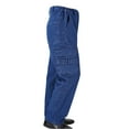 thumbnail image 1 of Homeyce Cargo Jeans Men Elastic Waist Wide-Leg Pants with Pockets Relaxed Fit Work Utility Denim Pants,Blue 3XL Style B, 1 of 5