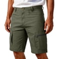 thumbnail image 1 of Homeyce Cargo Shorts for Men with Multi-Pocket Elastic Waist Short Pants Button Down Ripstop Straight Leg Cargo Shorts Casual Relaxed Fit Wild Outdoor Work Joggers,Green 3XL, 1 of 3