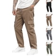 thumbnail image 1 of Homeyce Cargo Work Pants for Men Durable Ripstop Elastic Waist Cargo Pants Breathable Water Resistant Military Hiking Pants Work Outdoor Quick Dry Pants Multi Pockets,Gray 3XL, 1 of 7