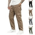 thumbnail image 1 of Homeyce Cargo Work Pants for Men Water Resistant Durable Ripstop Cargo Pants Elastic Waist Breathable Construction Carpenter Cargo Pants with Pockets Work Outdoor Athletic Joggers,Black L, 1 of 7