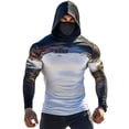 thumbnail image 1 of Homeyce Fishing Shirts for Men with Face Cover UV Spf Upf 50+ Rash Guard Sun Shirts Summer Outdoor Fishing Long Sleeve Hoodies,Black S, 1 of 2
