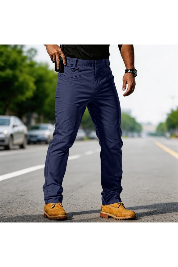 Flex Military Cargo Pants for Men Waterproof Elastic Waist Cargo Pants with Multi Pockets Quick Dry Pants Relaxed Fit Ripstop Breathable Cargo Work Pants,Blue 3XL