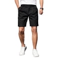 thumbnail image 1 of Homeyce Golf Shorts for Men Button Elastic Waist Inseam Flat-Front Shorts with Pockets Water-Resistant Dress Shorts Casual Everyday Wear Relaxed Fit Golf Outfits,Black XL, 1 of 4