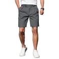 thumbnail image 1 of Homeyce Hybrid Golf Dress Shorts for Men Button Elastic Waist Inseam Flat-Front Shorts Casual Everyday Wear Relaxed Fit Golf Dress Shorts with Pockets Water Resistant Outfits,Gray M, 1 of 4