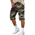 thumbnail image 1 of Homeyce Below the Knee Cargo Shorts for Men Long Capri Below the Knee Elastic Waist Shorts with Multi-Pockets Big and Tall Cargo Shorts Outdoor Quick Dry Breathable Hiking Fishing Bottom,Brown XL, 1 of 4