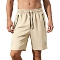 thumbnail image 1 of Homeyce Men's 5" Athletic Running Shorts Quick Dry Elastic Waist Shorts Sports Gym Exercise Workout Tennis Shorts with Side Pockets Drawstring Clothes,Brown 3XL, 1 of 5