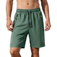 thumbnail image 1 of Homeyce Men's 5 Inch Running Athletic Shorts Quick Dry Elastic Waist Shorts Workout Anti-Chafe Gym Hiking Shorts with Pockets Drawstring Clothes,Green L, 1 of 5