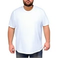 thumbnail image 1 of Homeyce Men's Big and Tall Shirts 4xl Short Sleeve Round Neck Casual Tee Ultra Soft Breathable T-Shirts Solid Color Classic Basic Tops Xl-6xl,White 4XL, 1 of 8