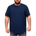 thumbnail image 1 of Homeyce Men's Big and Tall Shirts Round Neck Short Sleeve Casual Tee Ultra Soft Breathable Regular Fit Classic T-Shirt Solid Color Classic Basic Tops Xl-6xl,Dark Blue 2XL, 1 of 8